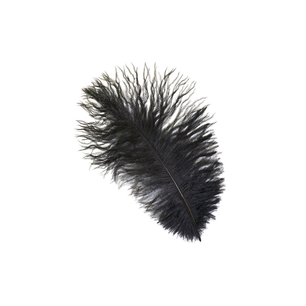 Ostrich Feathers 9-12’’ Drabs - Black - Ostrich Feathers