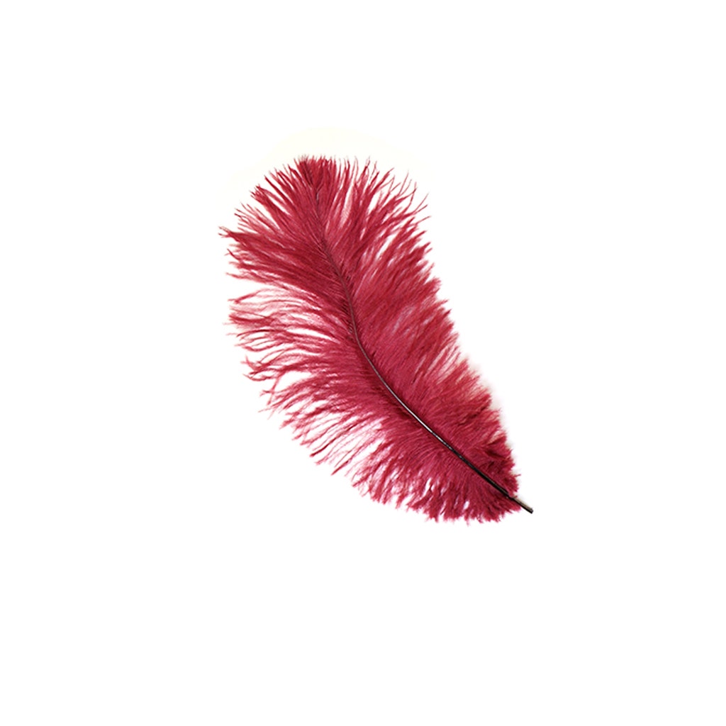 Ostrich Feathers 9-12’’ Drabs - Burgundy - 1 piece - Ostrich Feathers