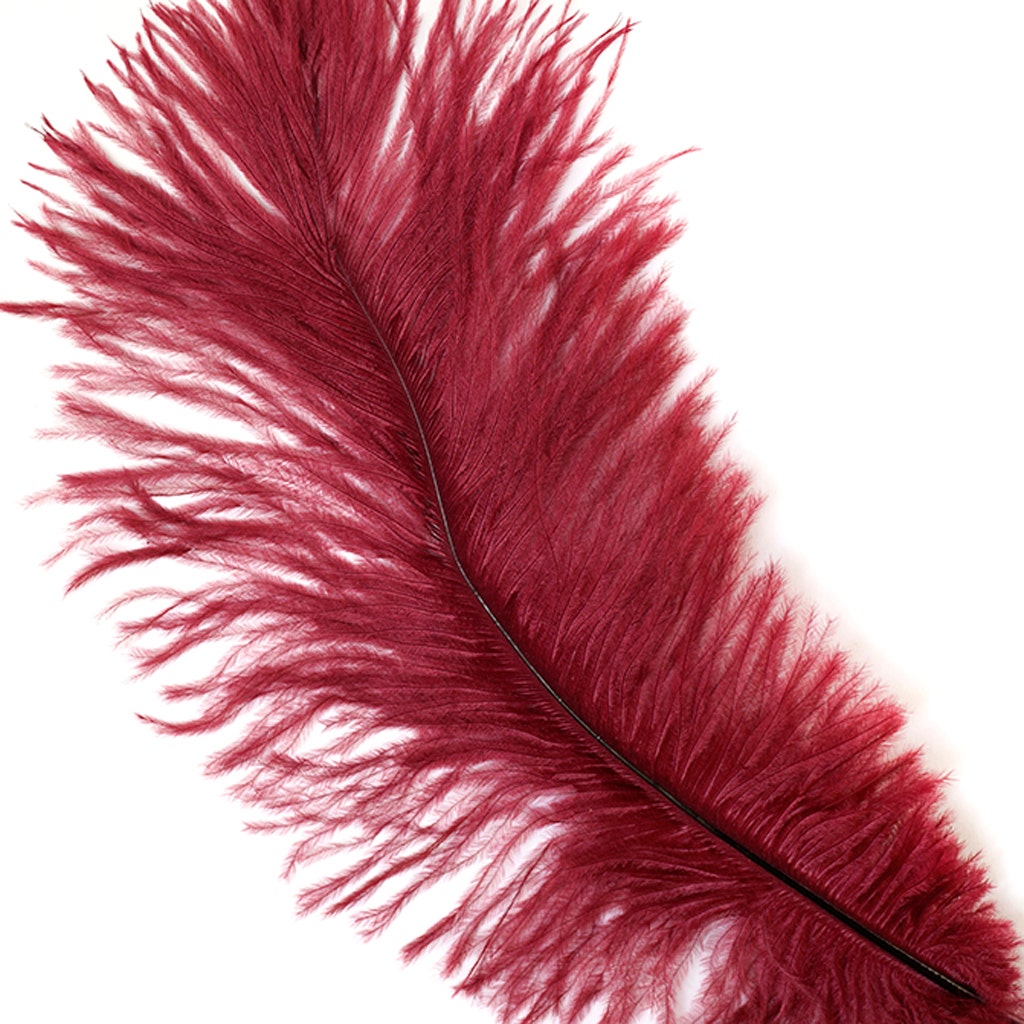 Ostrich Feathers 9-12’’ Drabs - Burgundy - Ostrich Feathers