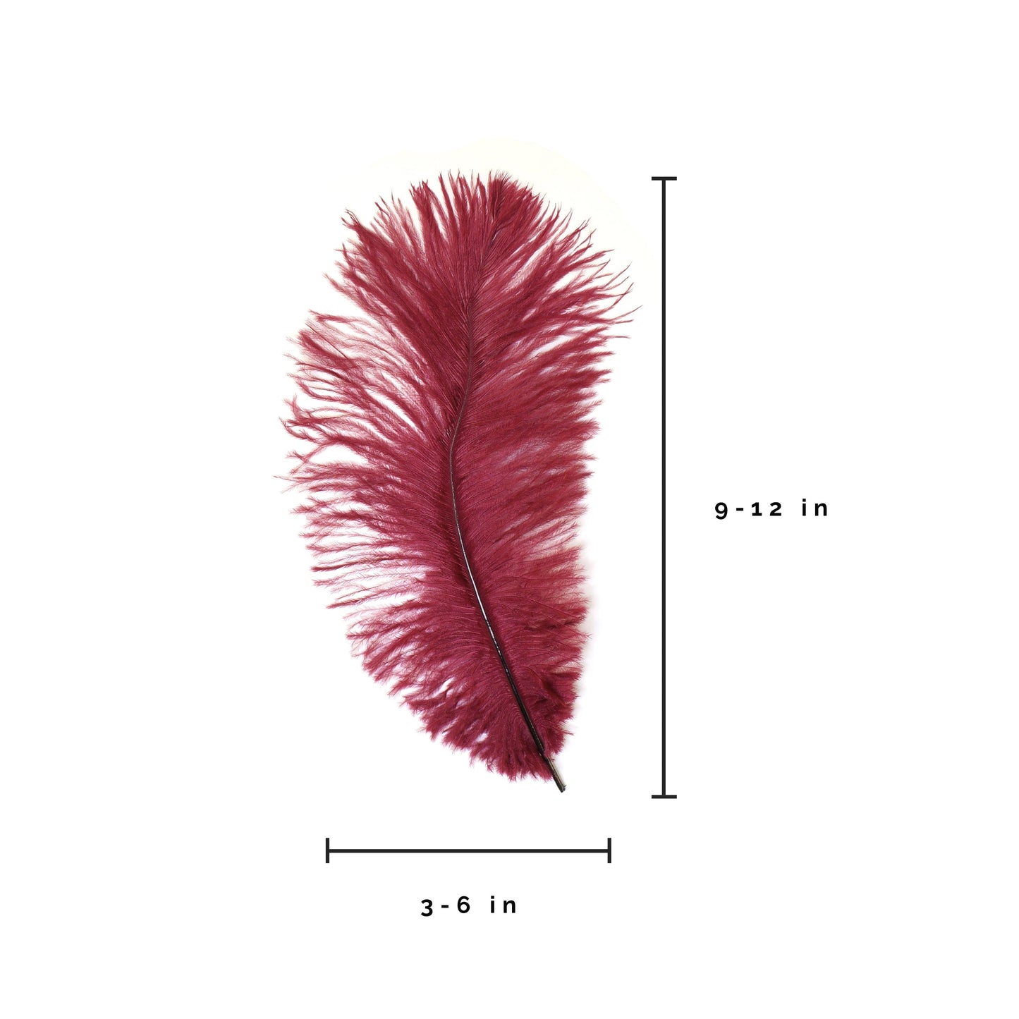 Ostrich Feathers 9-12’’ Drabs - Burgundy - Ostrich Feathers