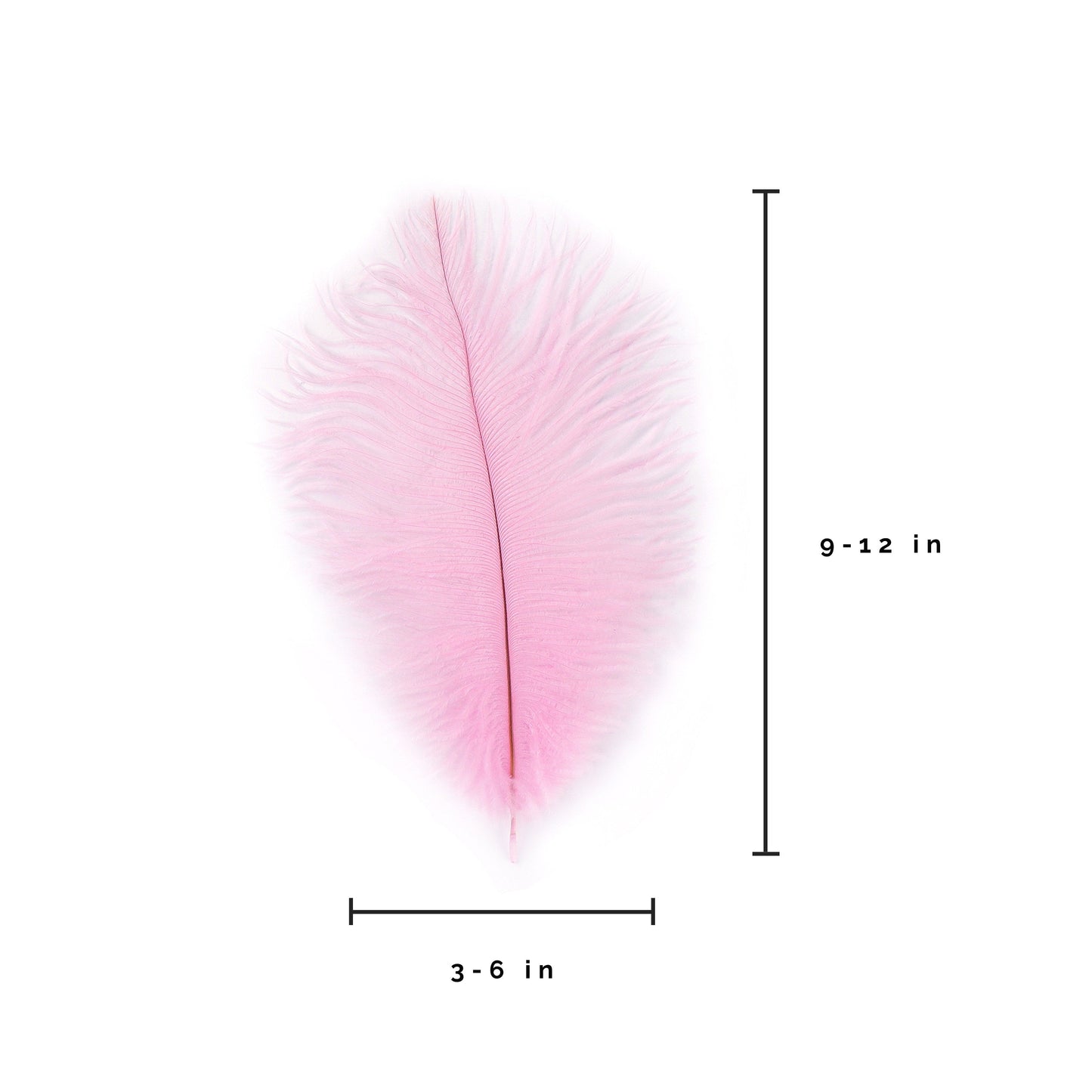 Ostrich Feathers 9-12’’ Drabs - Candy Pink - Ostrich Feathers