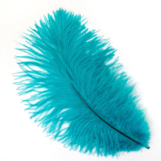 Ostrich Feathers 9-12’’ Drabs - Dark Aqua - 1 piece - Ostrich Feathers