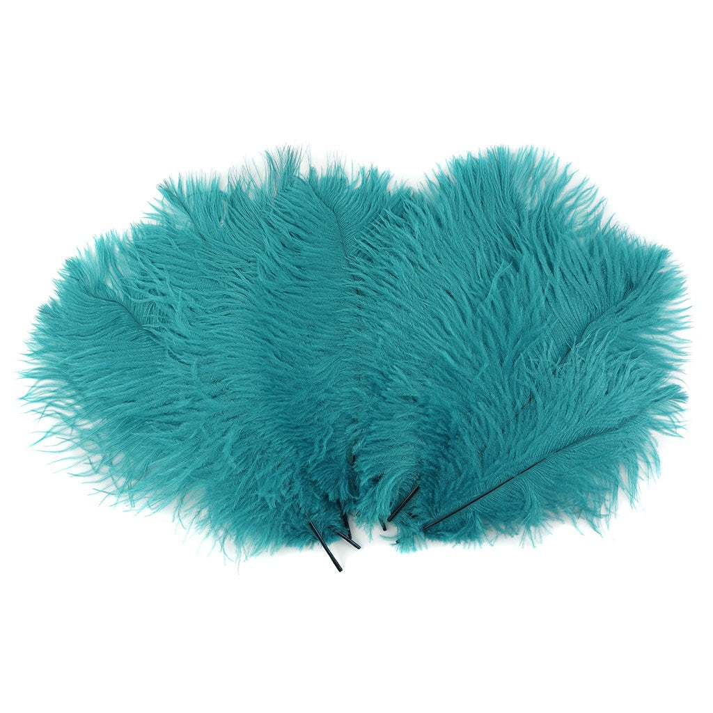 Ostrich Feathers 9-12’’ Drabs - Dark Aqua - 12 Pieces - Ostrich Feathers