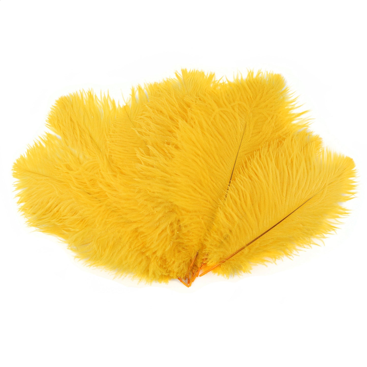 Ostrich Feathers 9-12’’ Drabs - Gold - 1/4 lb. bulk - Ostrich Feathers