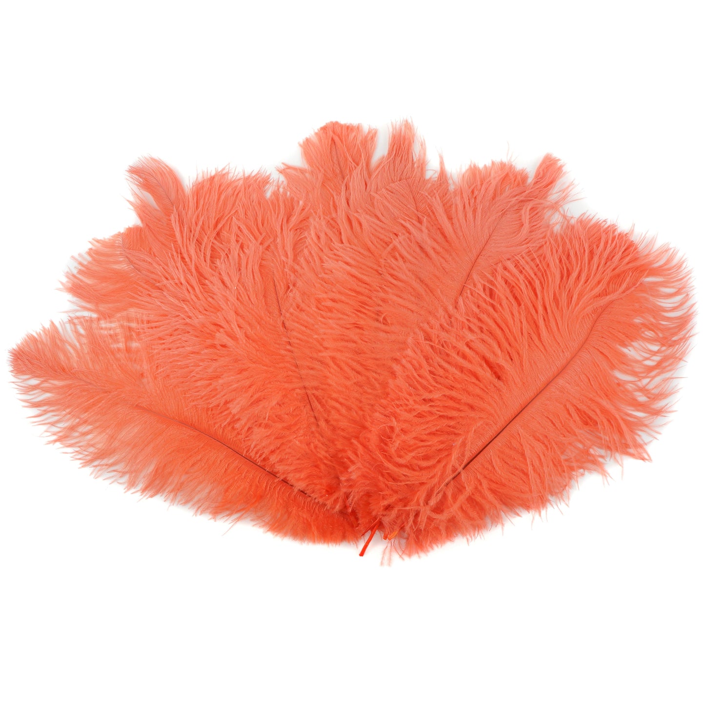 Ostrich Feathers 9-12’’ Drabs - Hot Orange - 1/4 lb. bulk - Ostrich Feathers