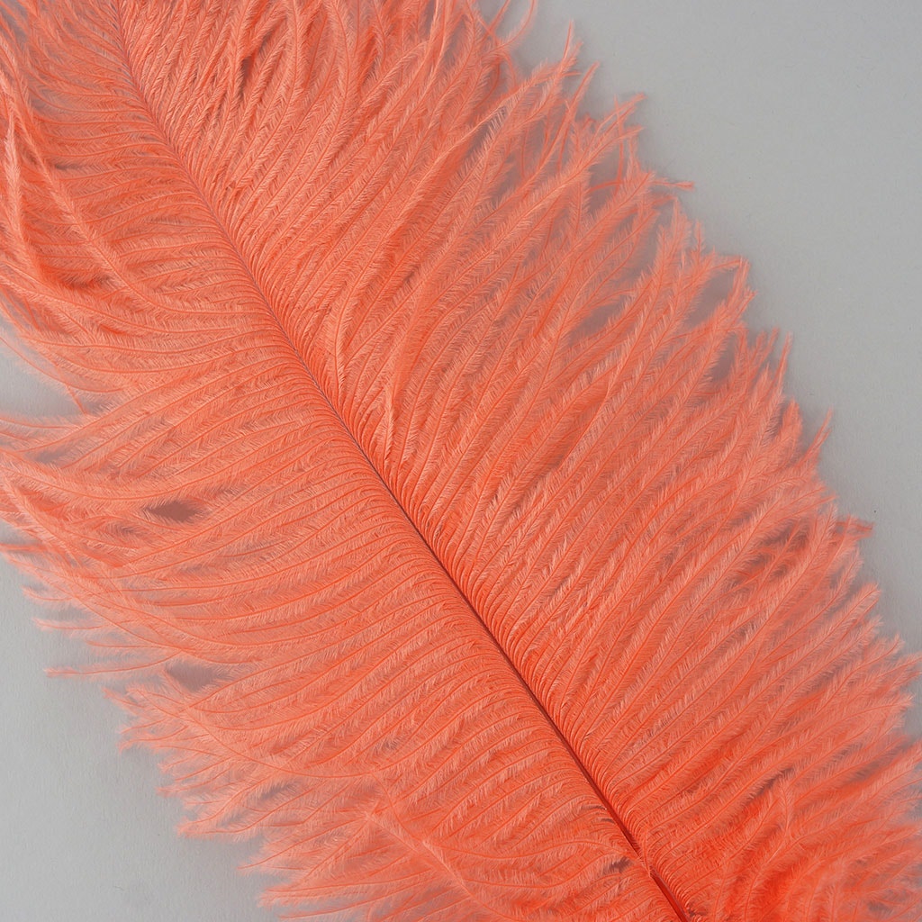 Ostrich Feathers 9-12’’ Drabs - Hot Orange - 1 piece - Ostrich Feathers