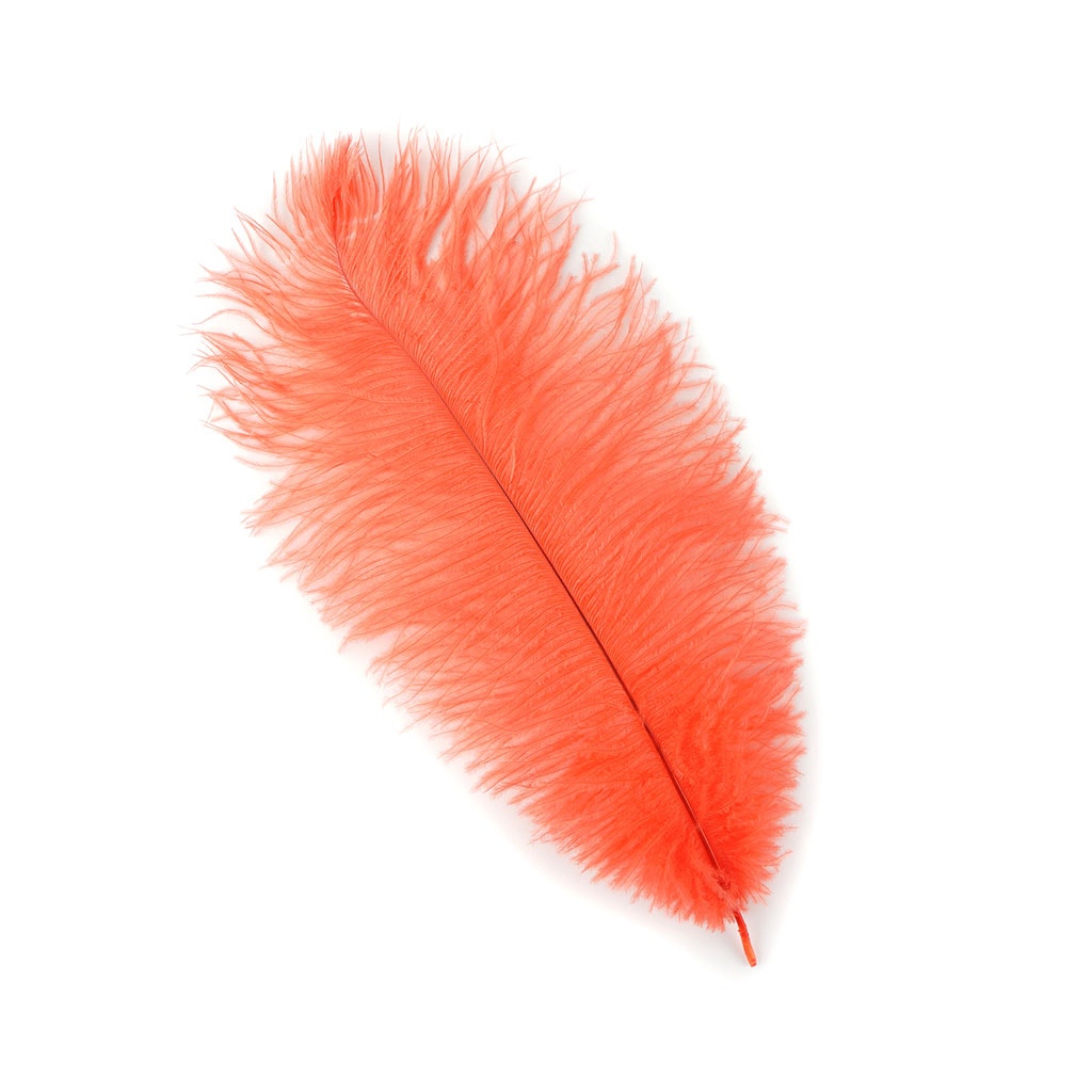 Ostrich Feathers 9-12’’ Drabs - Hot Orange - Ostrich Feathers