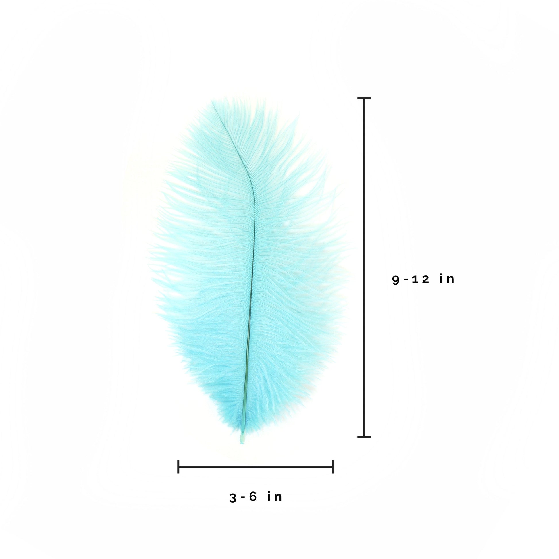 Ostrich Feathers 9-12’’ Drabs - Light Turquoise - Ostrich Feathers