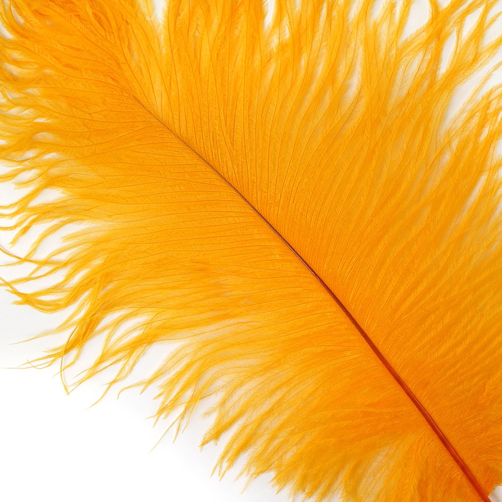 Ostrich Feathers 9-12’’ Drabs - Marigold - 1 piece - Ostrich Feathers