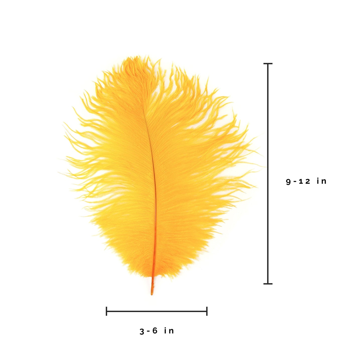 Ostrich Feathers 9-12’’ Drabs - Marigold - Ostrich Feathers