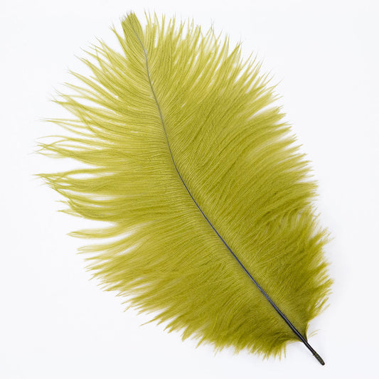 Ostrich Feathers 9-12’’ Drabs - Olive - Ostrich Feathers