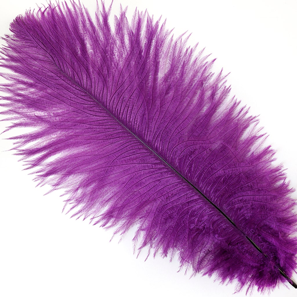 Ostrich Feathers 9-12’’ Drabs - Purple - 1 piece - Ostrich Feathers