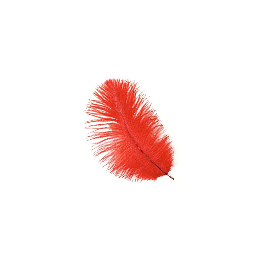 Ostrich Feathers 9-12’’ Drabs - Red - Ostrich Feathers