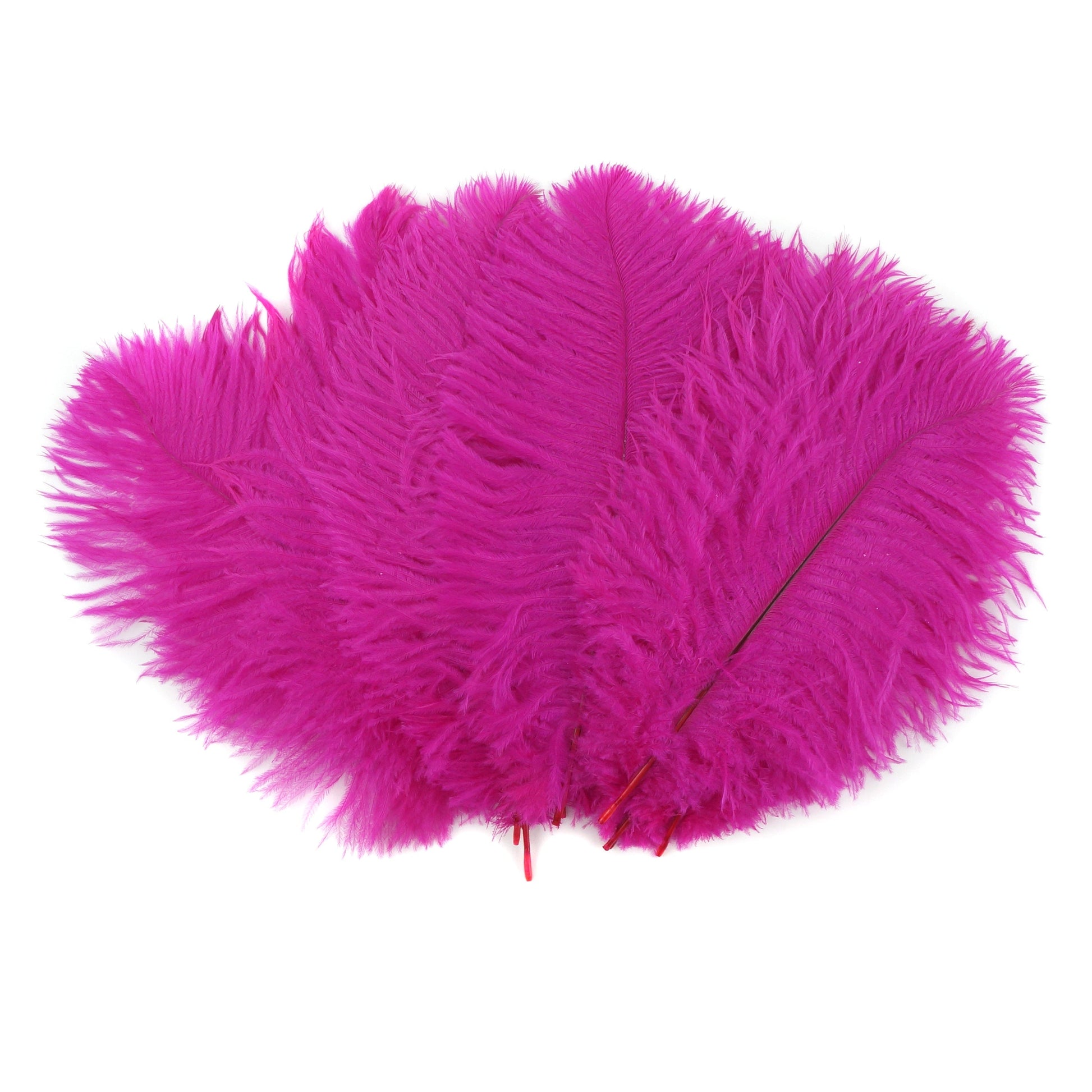 Ostrich Feathers 9-12’’ Drabs - Shocking Pink - 1/4 lb. bulk - Ostrich Feathers