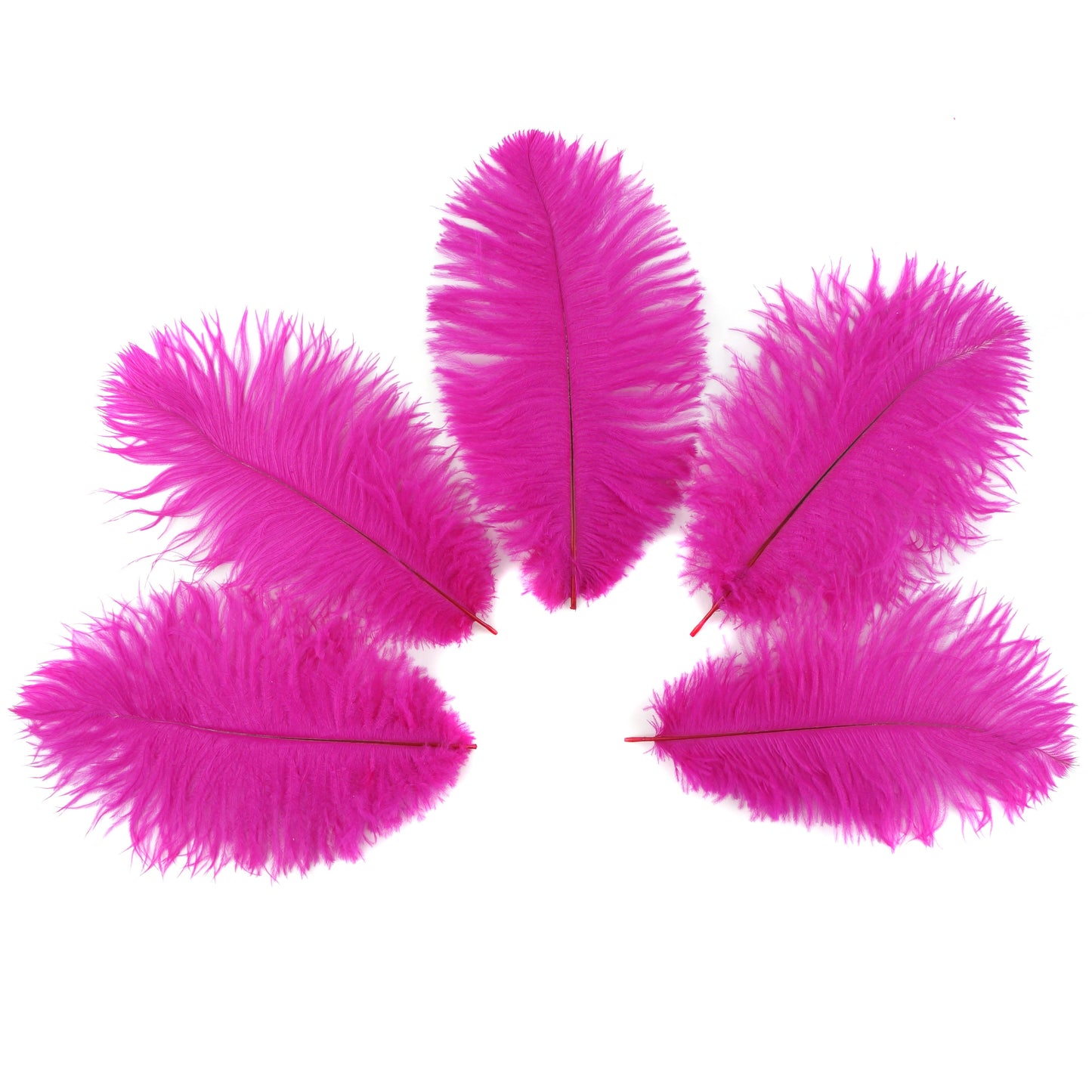 Ostrich Feathers 9-12’’ Drabs - Shocking Pink - 12 pieces - Ostrich Feathers