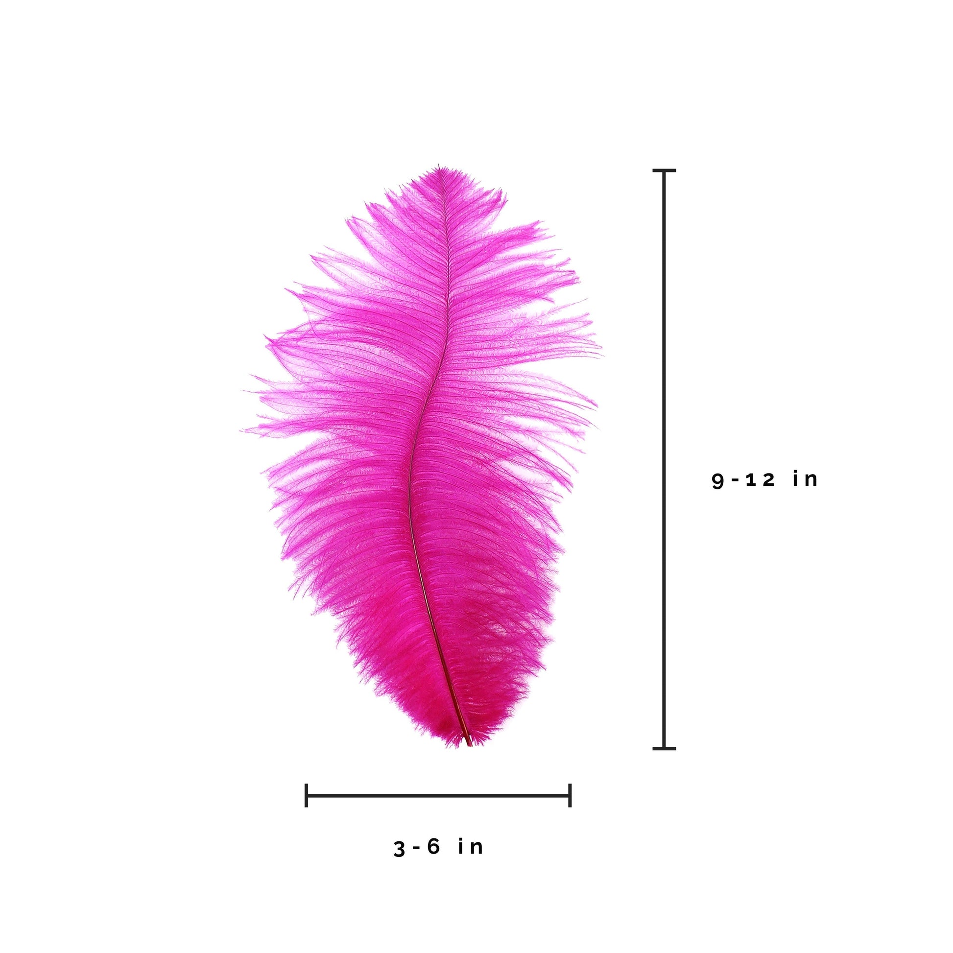 Ostrich Feathers 9-12’’ Drabs - Shocking Pink - Ostrich Feathers