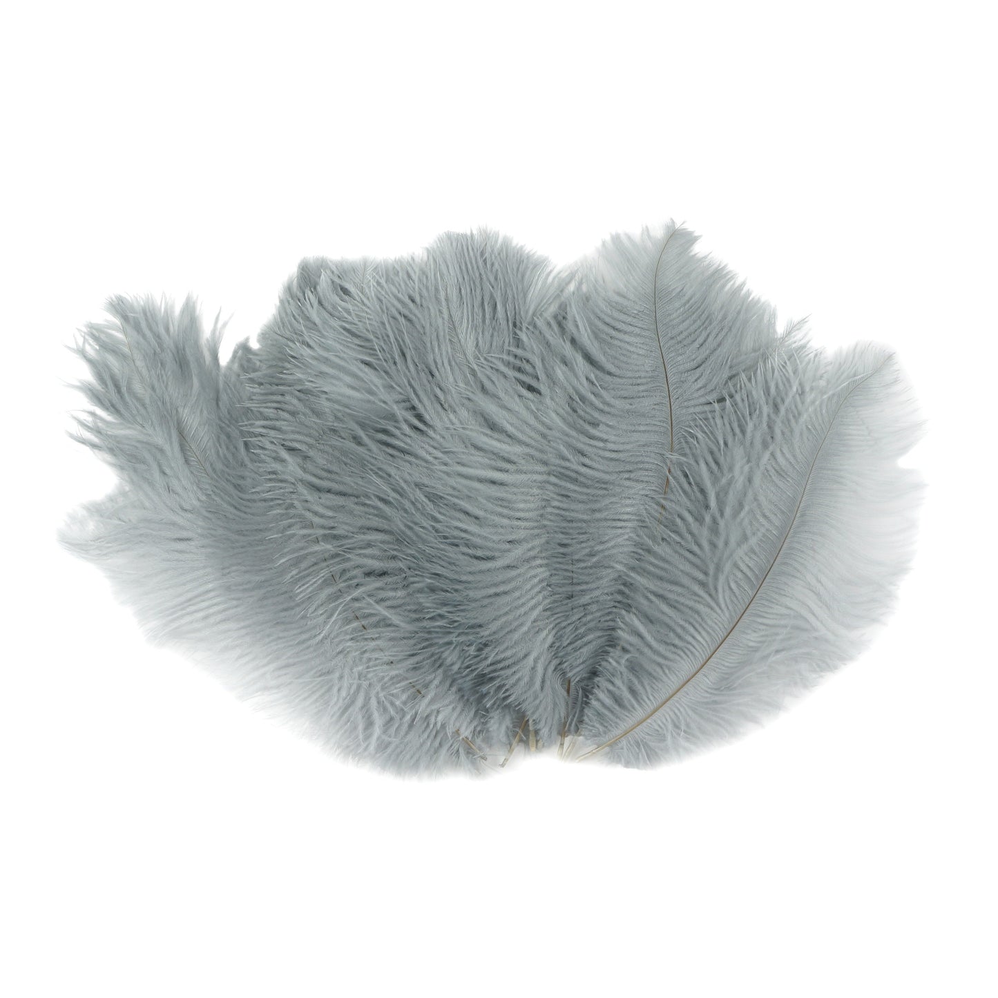 Ostrich Feathers 9-12’’ Drabs - Silver - 1/4 lb. bulk - Ostrich Feathers