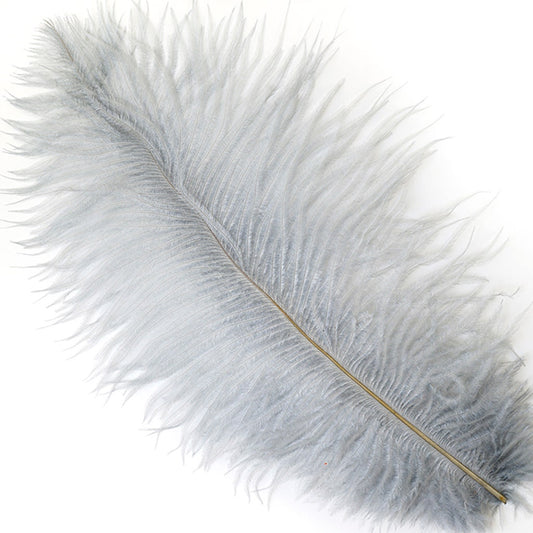 Ostrich Feathers 9-12’’ Drabs - Silver - 1 piece - Ostrich Feathers