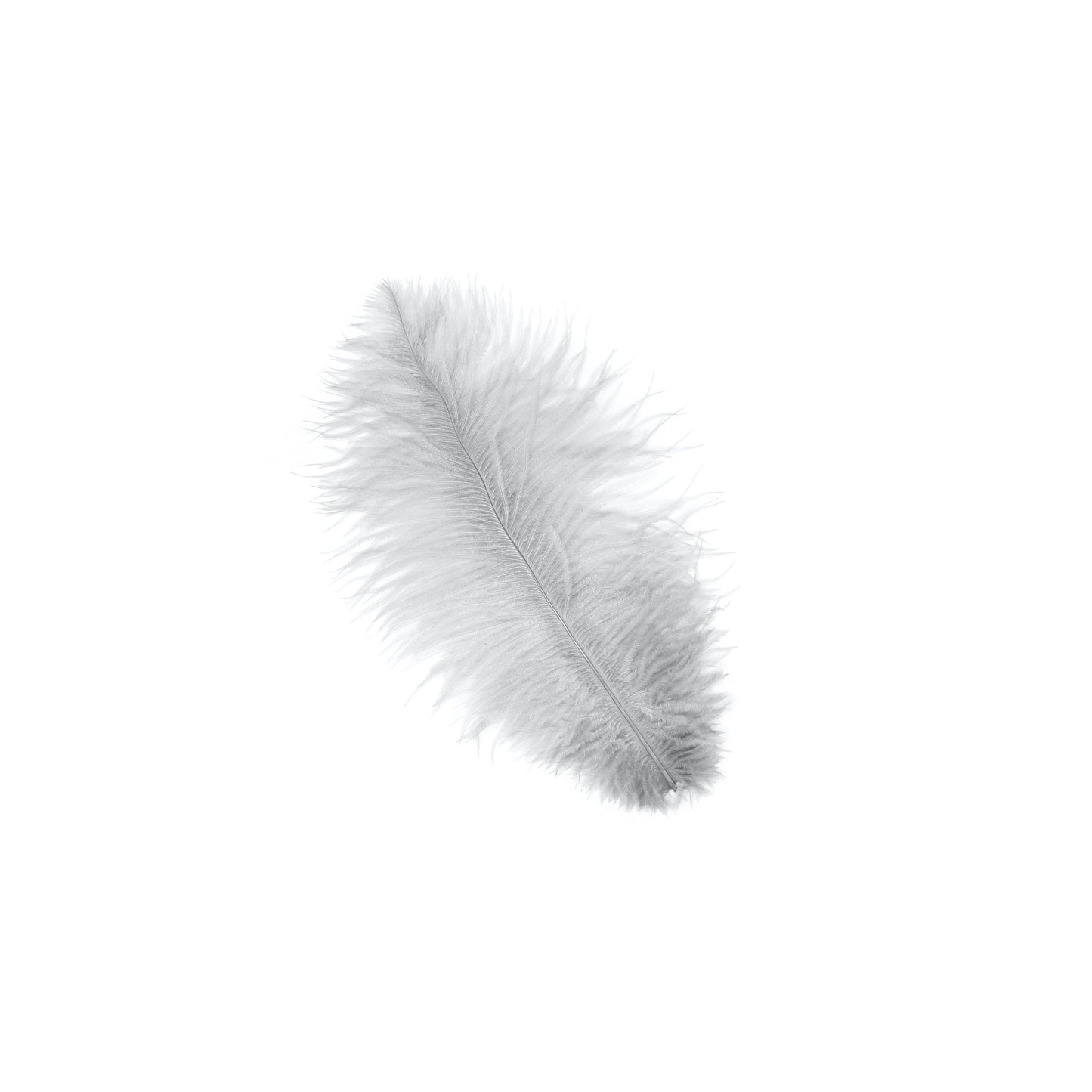 Ostrich Feathers 9-12’’ Drabs - Silver - Ostrich Feathers