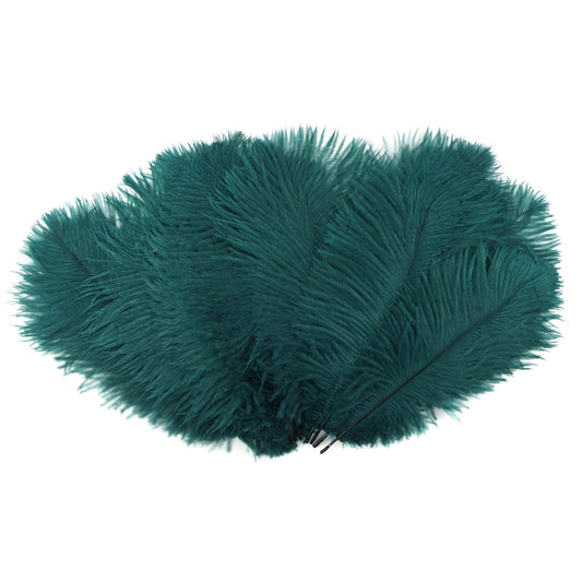 Ostrich Feathers 9-12’’ Drabs - Teal - 1/4 lb. bulk - Ostrich Feathers