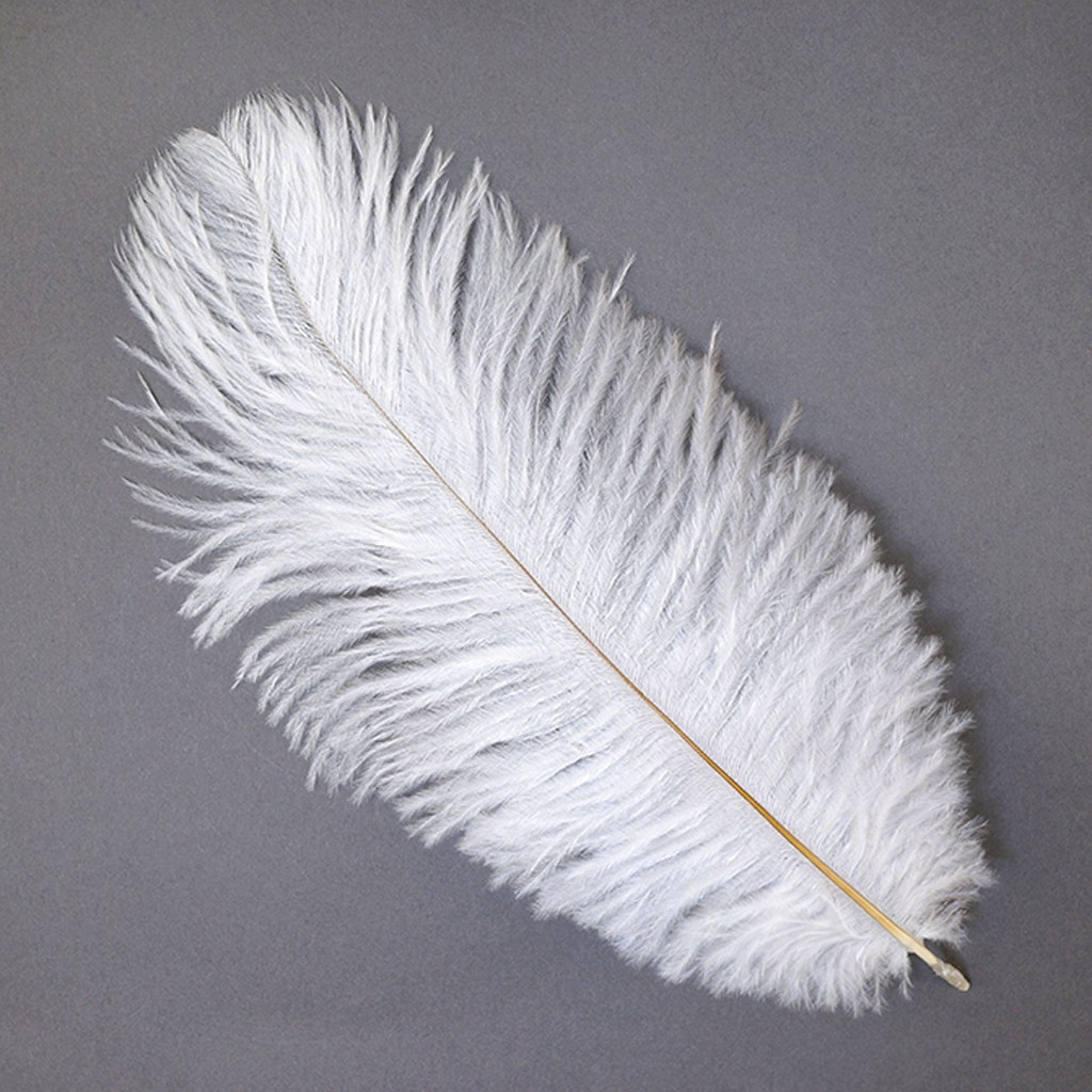 Ostrich Feathers 9-12’’ Drabs - White - 1 piece - Ostrich Feathers