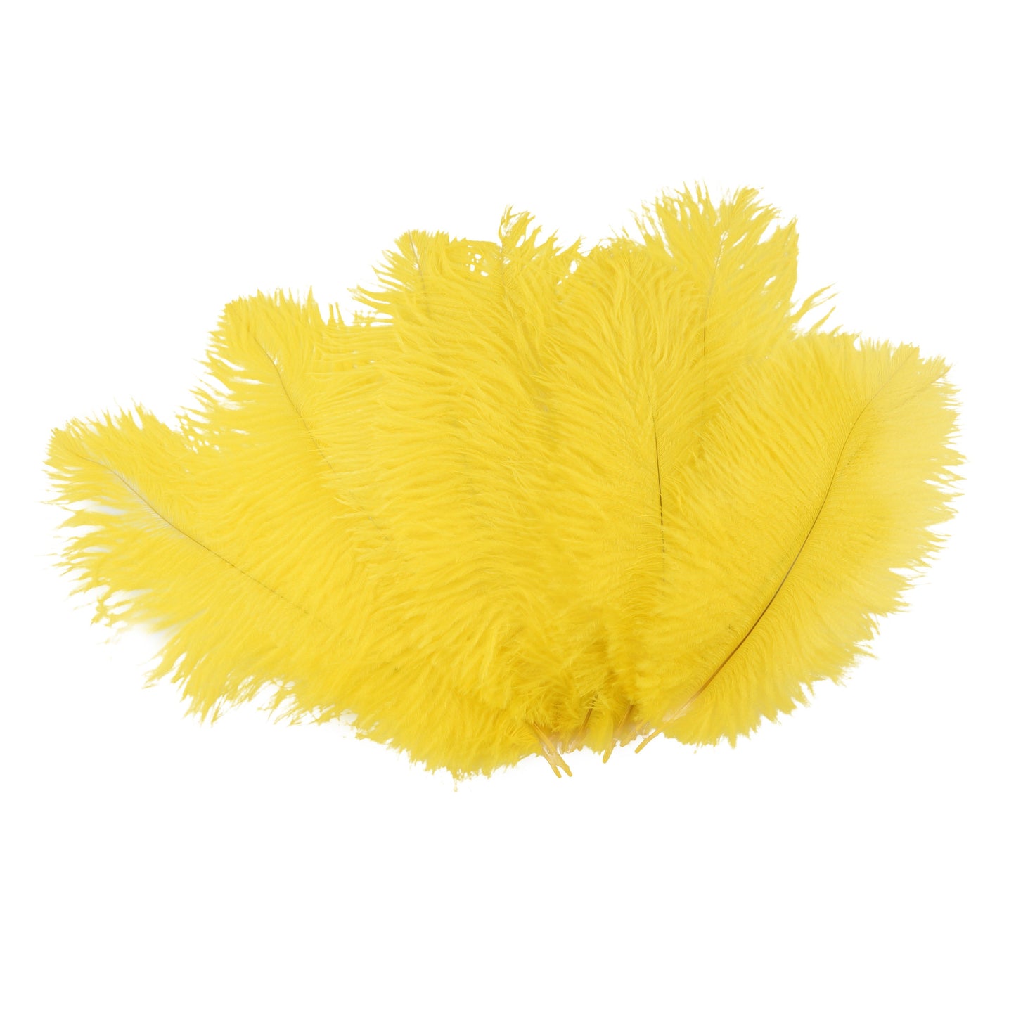 Ostrich Feathers 9-12’’ Drabs - Yellow - 1/4 lb. bulk - Ostrich Feathers