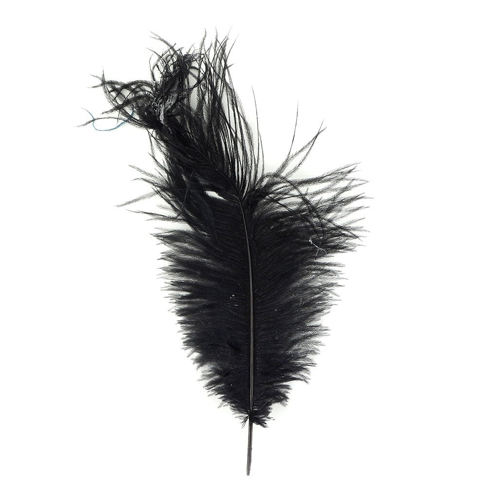 Ostrich Feathers-Damaged Drabs - Black - Feathers