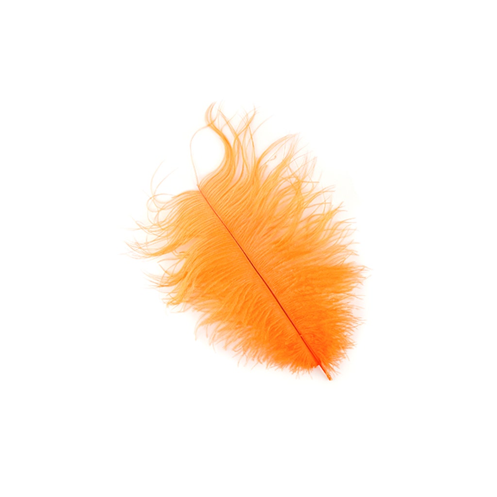 Ostrich Feathers-Damaged Drabs - Hot Orange - Feathers