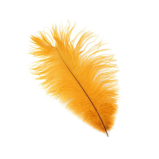 Ostrich Feathers-Damaged Drabs - Marigold - Feathers