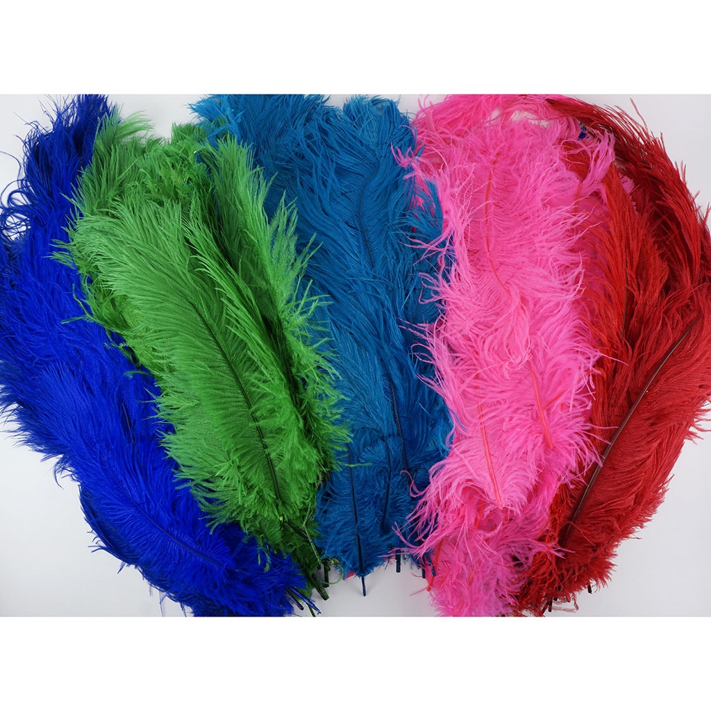 Ostrich Feathers-Damaged Drabs - Vibrant Mix - Feathers