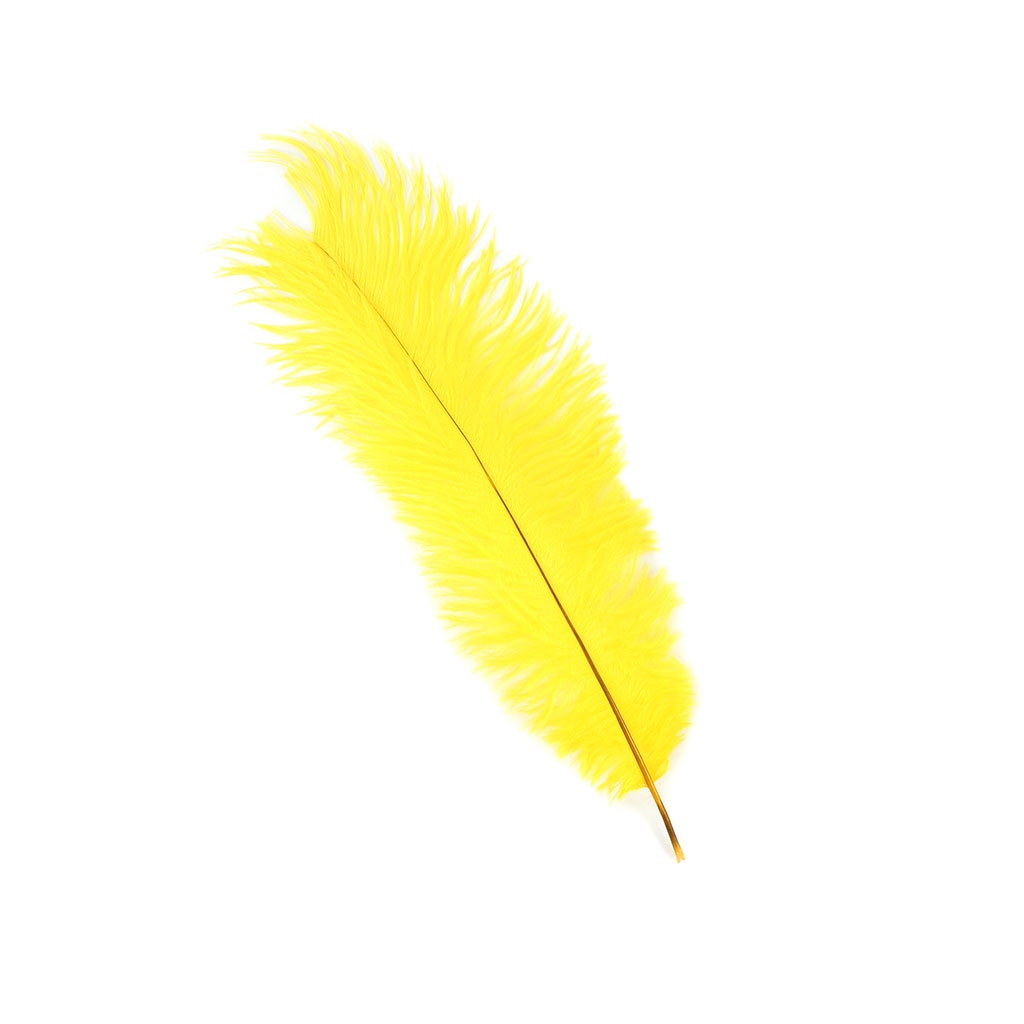 Ostrich Feathers-Damaged Drabs - Yellow - Feathers