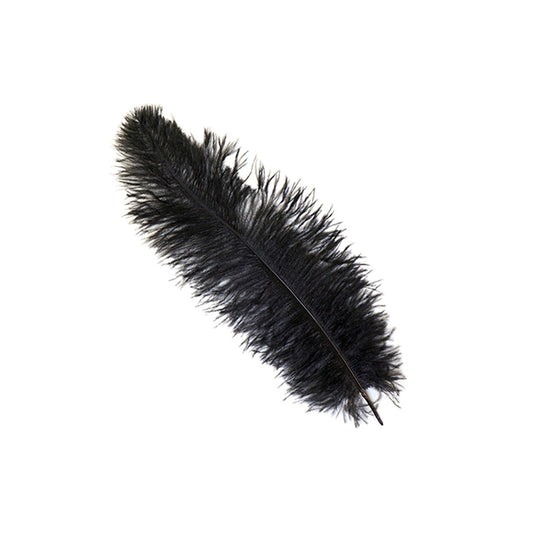 Ostrich Feathers-Floss - Black - Feathers