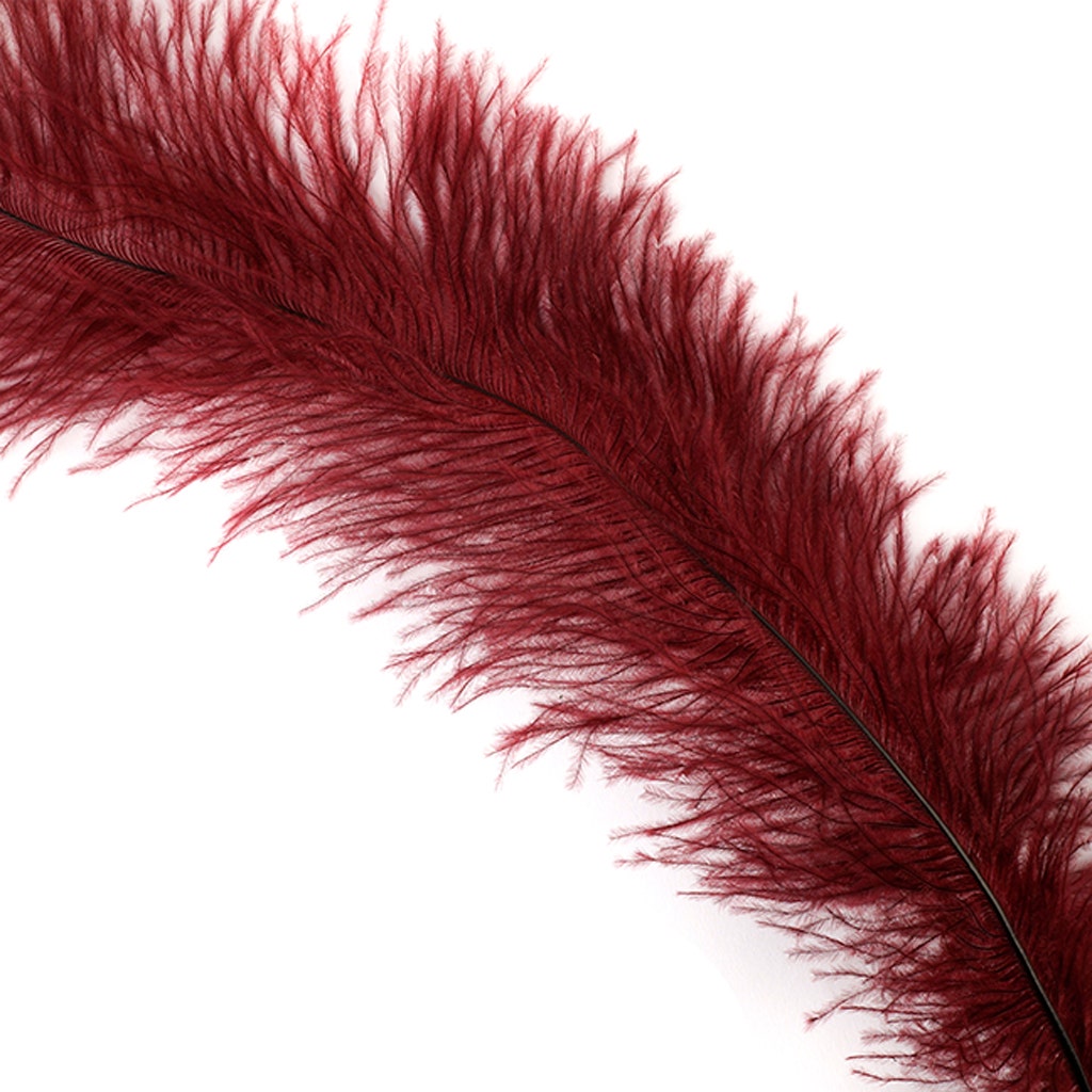 Ostrich Feathers-Floss - Burgundy - Feathers