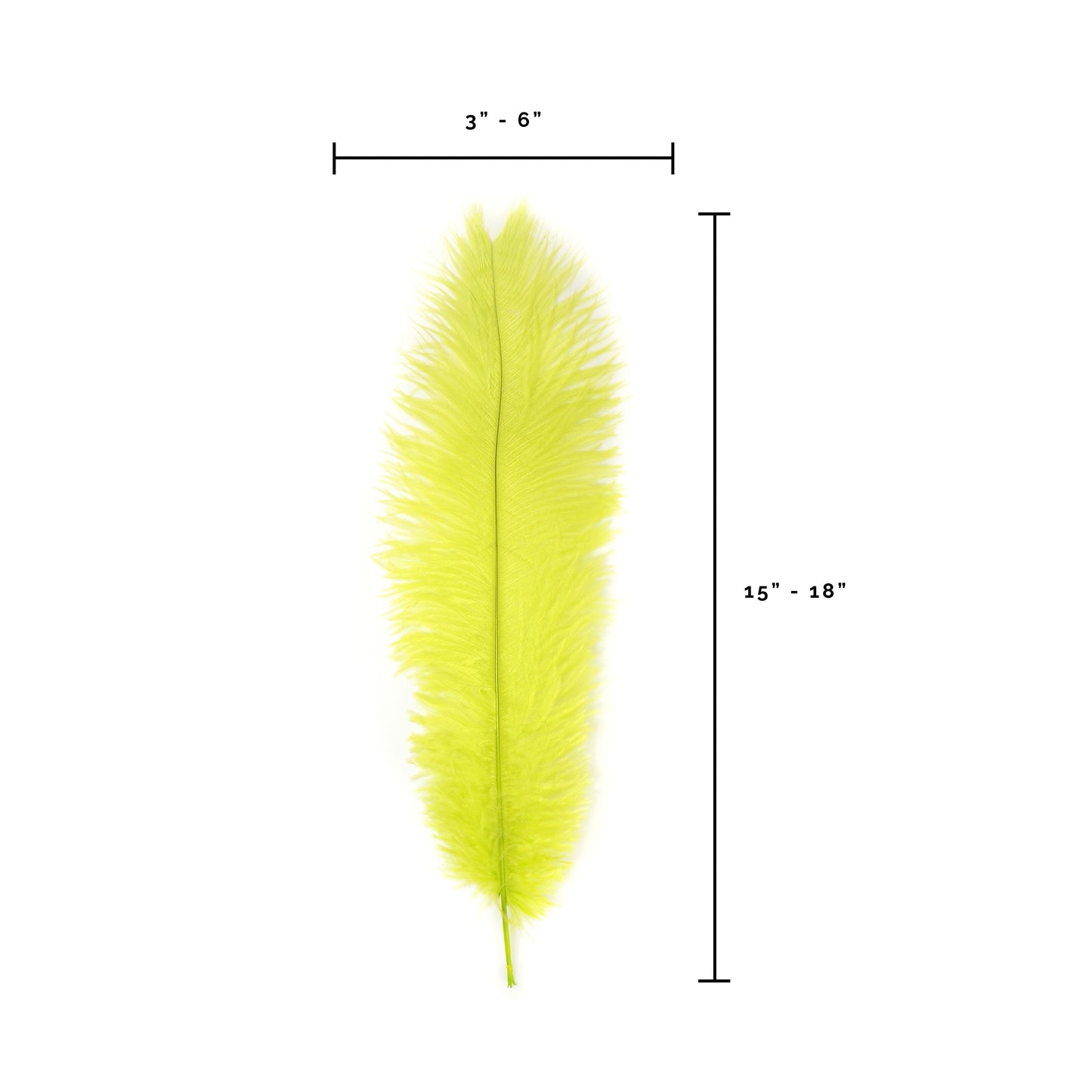 Ostrich Feathers-Narrow Drabs - Lime - Feathers