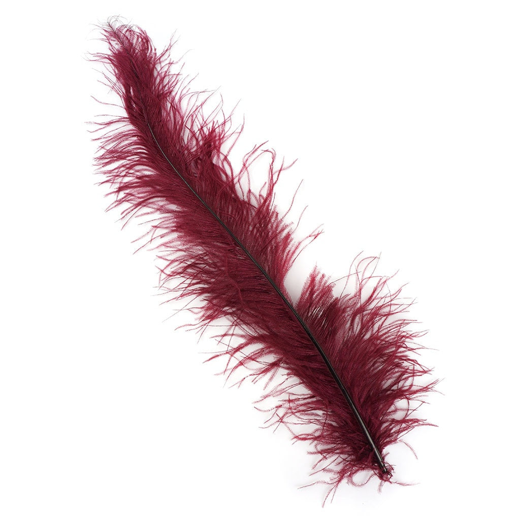 Ostrich Feathers-Spads Damaged - Burgundy - Feathers