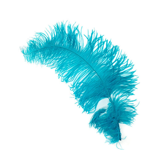 Ostrich Feathers-Spads Damaged - Dark Aqua - Feathers