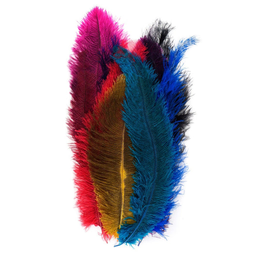 Ostrich Floss Mix Dyed - Assorted Mix - Feathers