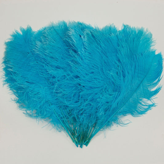 Ostrich Tails 16-18 inch - 30 PC - Light Turquoise - Feathers