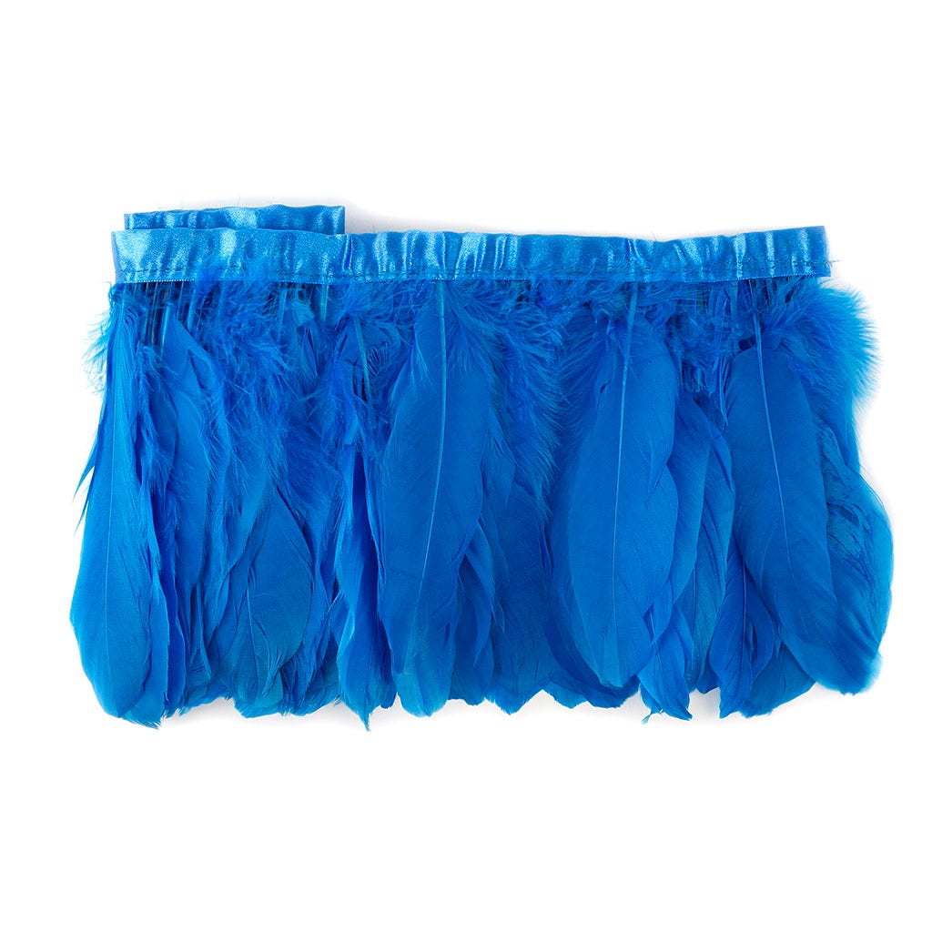 Parried Goose Pallet Feather Fringe - Blue Topaz - Feathers