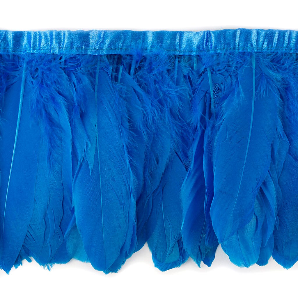 Parried Goose Pallet Feather Fringe - Blue Topaz - Feathers