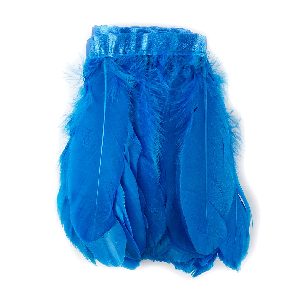 Parried Goose Pallet Feather Fringe - Blue Topaz - Feathers