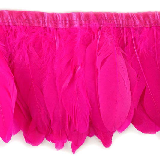 Parried Goose Pallet Feather Fringe - Fl Fuchsia - Feathers