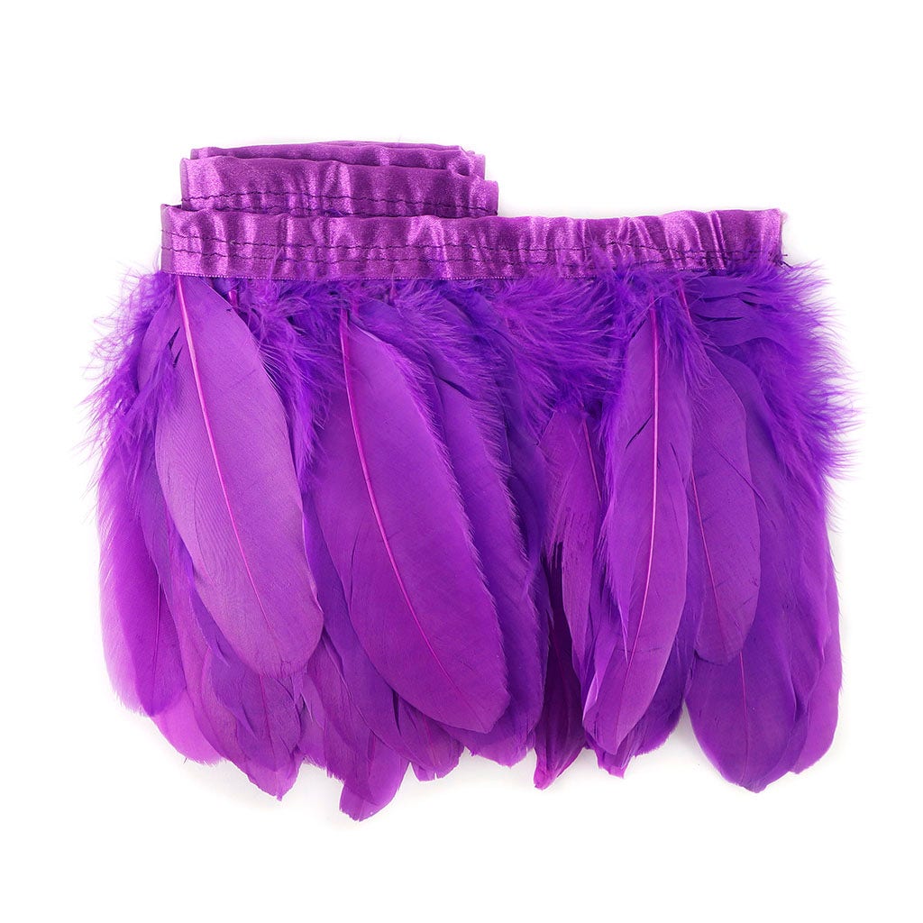 Parried Goose Pallet Feather Fringe - Fl Lilac - Feathers