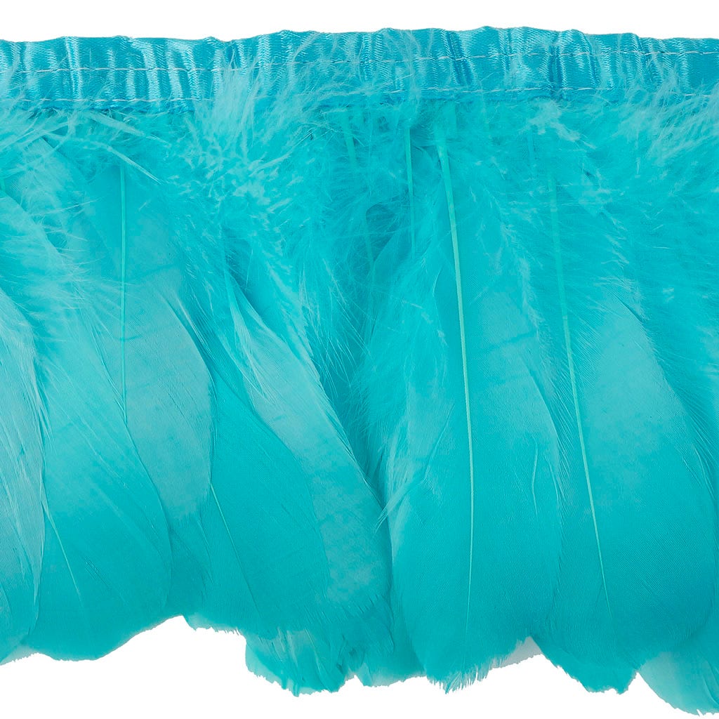 Parried Goose Pallet Feather Fringe Light Turquoise - Feathers