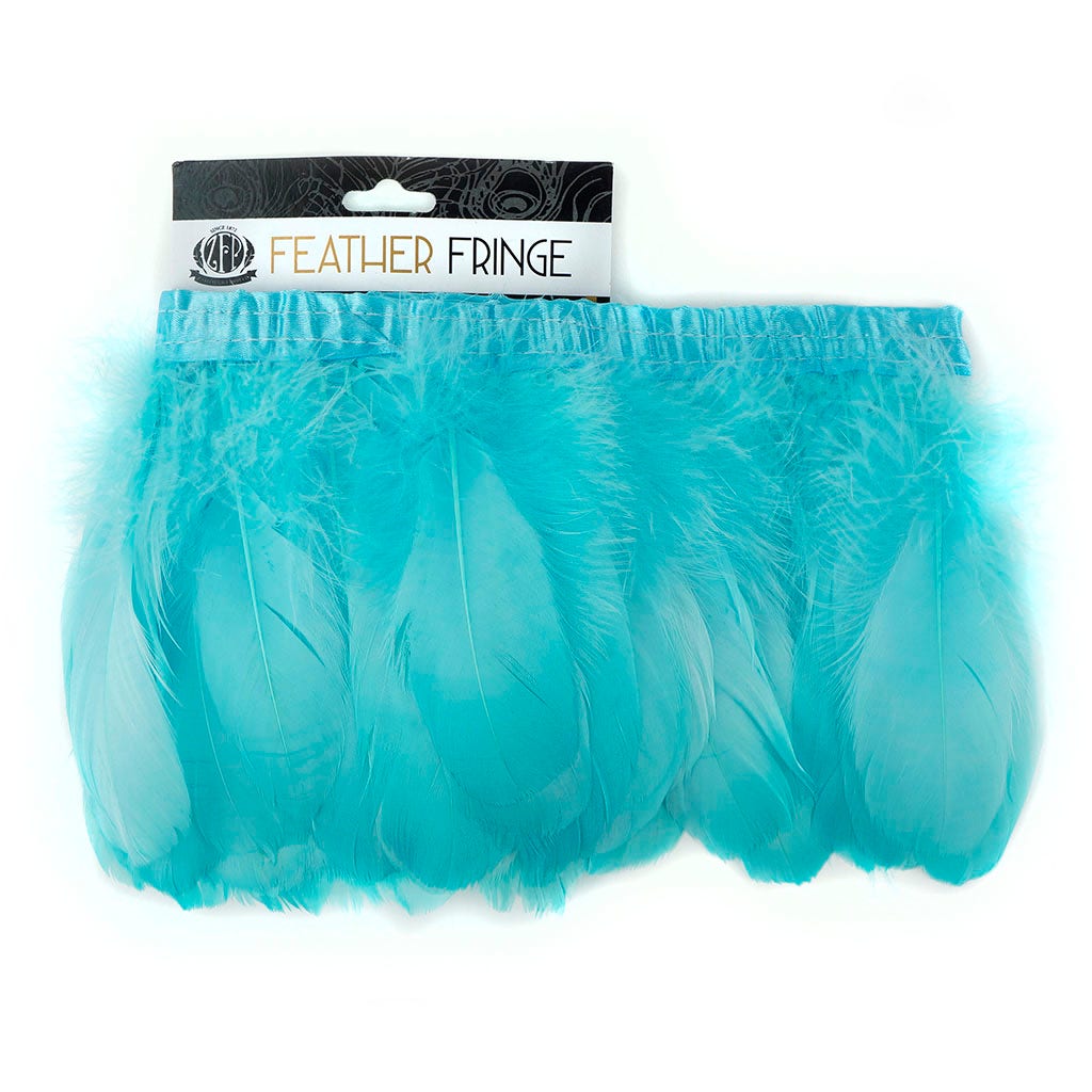 Parried Goose Pallet Feather Fringe Light Turquoise - Feathers