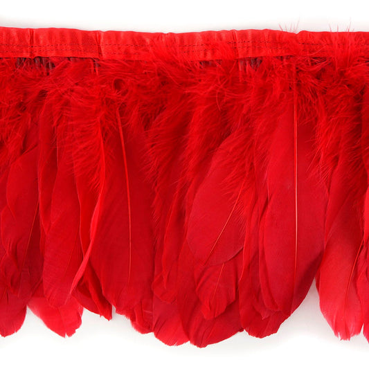 Parried Goose Pallet Feather Fringe Red - Feathers