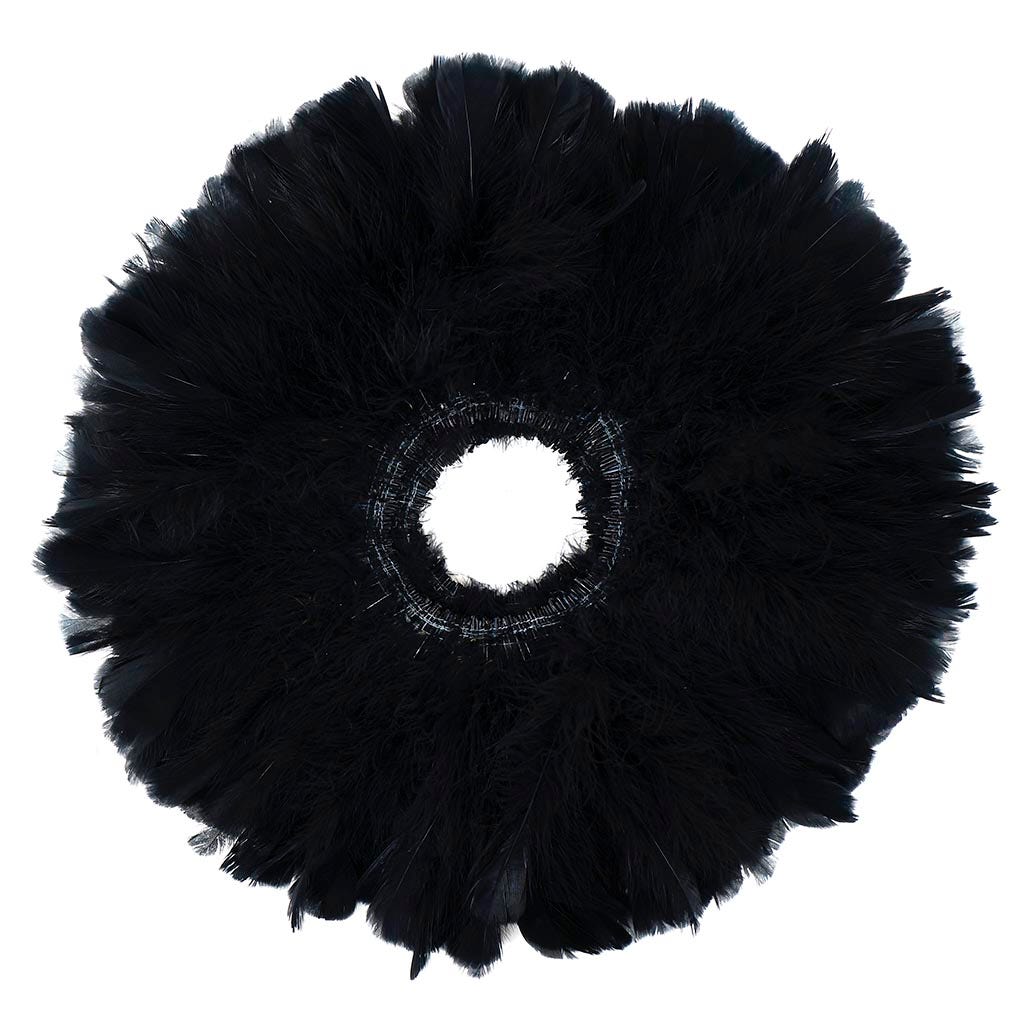 Parried Turkey Ruff Feathers - 1/2YD - Black - Feathers