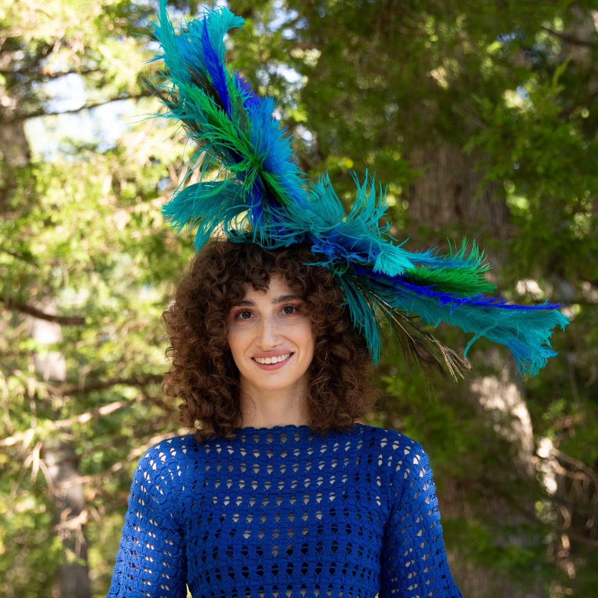 Peacock 3 in 1 Upcycled Feather Costume Wings - Feathers