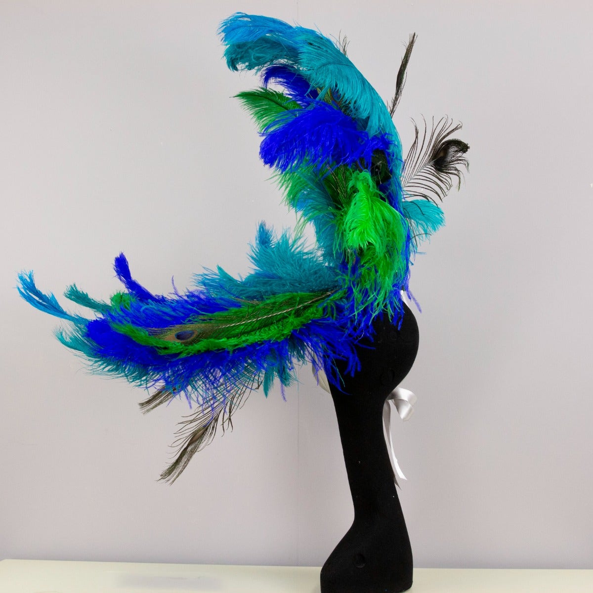 Peacock 3 in 1 Upcycled Feather Costume Wings - Feathers