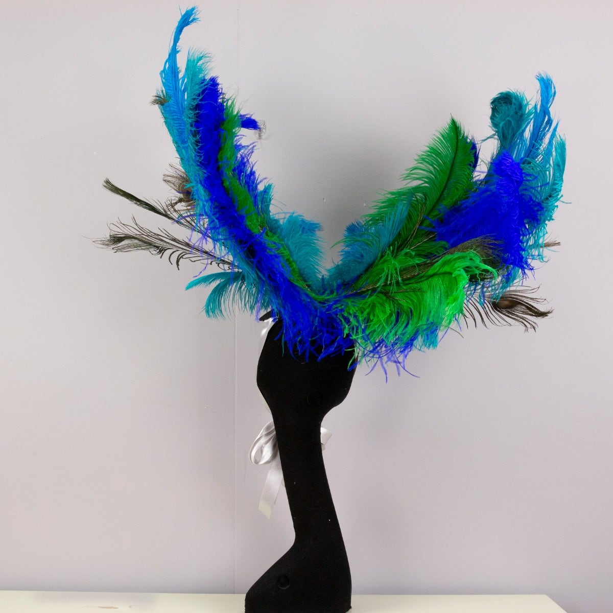 Peacock 3 in 1 Upcycled Feather Costume Wings - Feathers